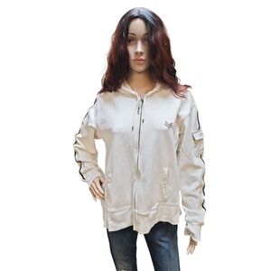 Tommy Hilfiger Jeans Cream Zip-Up Hoodie